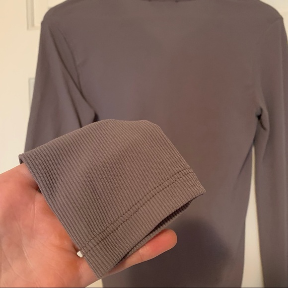 Zara Long Sleeve Taupe Polo - Picture 5 of 6